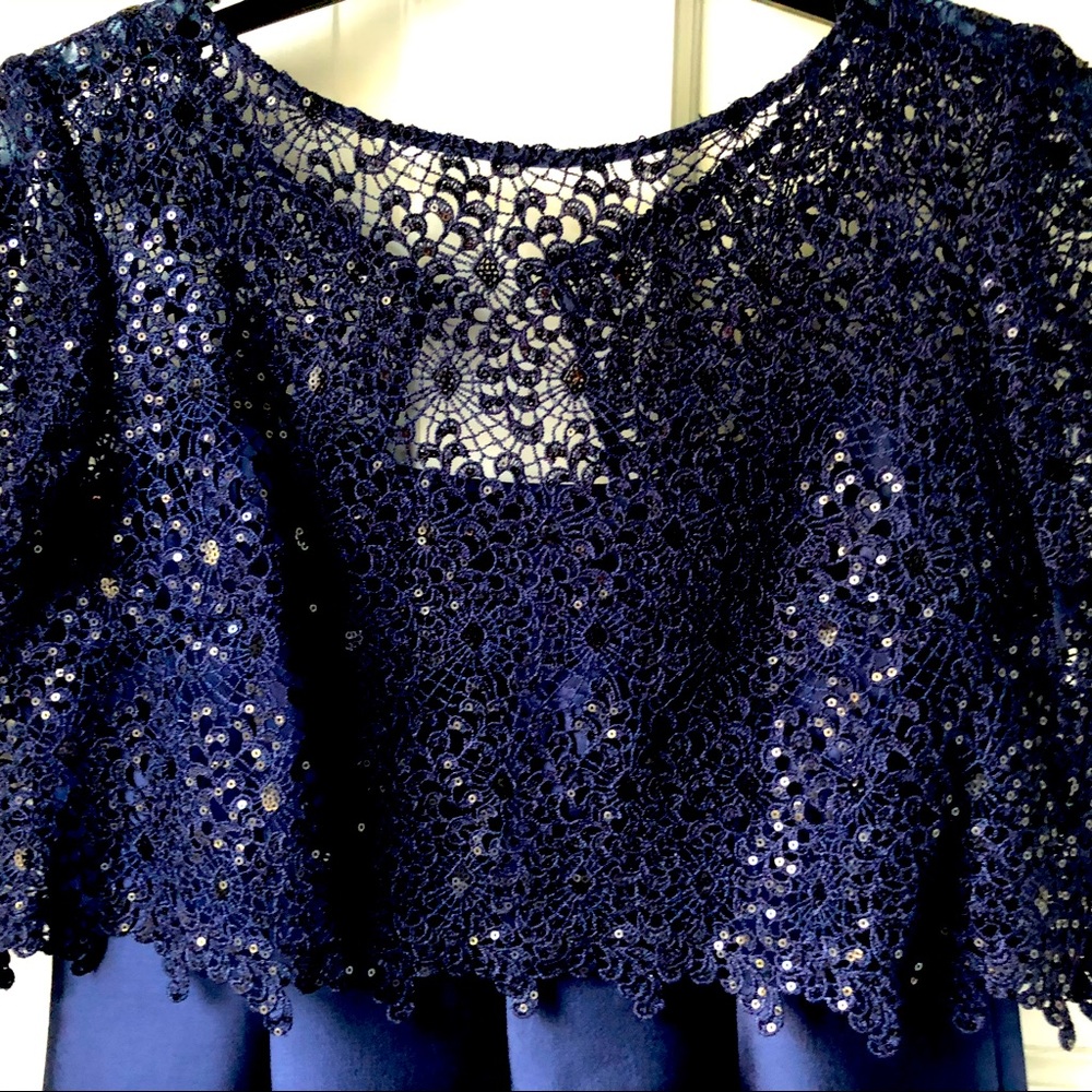 Rickie Freeman for Teri Jon navy mother of the bride dress